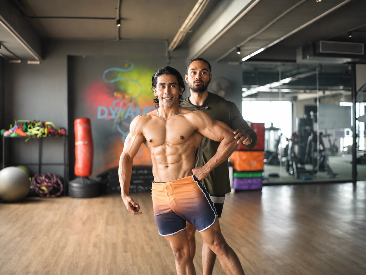 Abhishek coaching a client in person