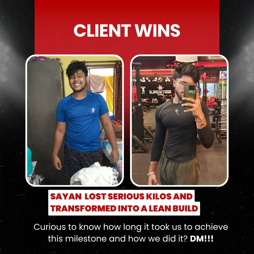 Sayan's verified before-and-after fitness transformation